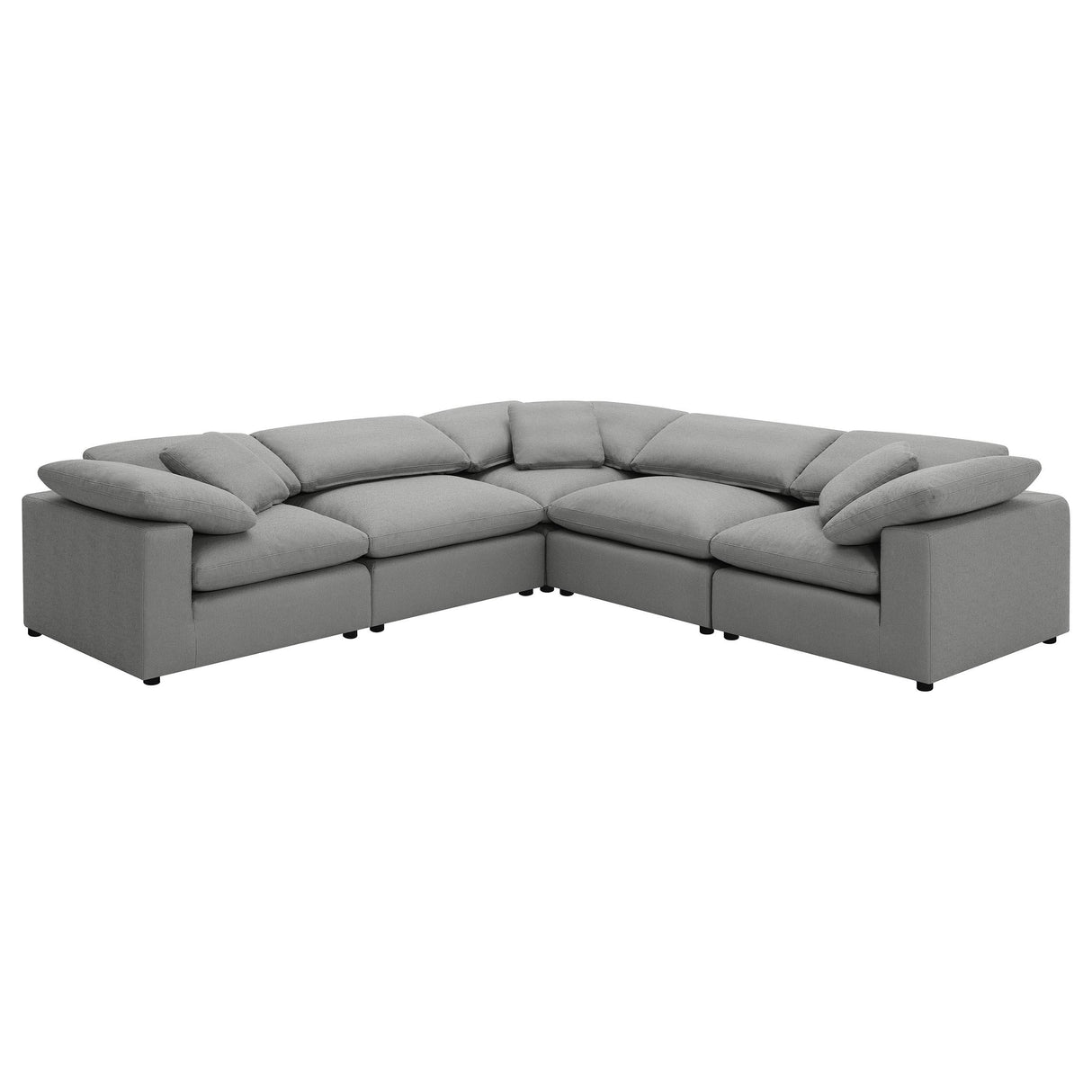 Raleigh 5-piece Boucle Upholstered Modular Sectional Grey from Coaster - Luna Furniture
