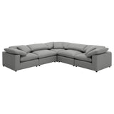 Raleigh 5-piece Boucle Upholstered Modular Sectional Grey from Coaster - Luna Furniture