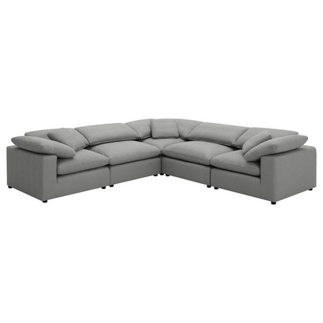 Raleigh Gray 5-piece Boucle Upholstered Modular Sectional from Coaster - Luna Furniture