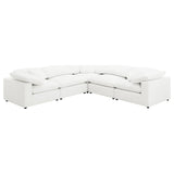 Raleigh 5-piece Boucle Upholstered Modular Sectional Ivory from Coaster - Luna Furniture