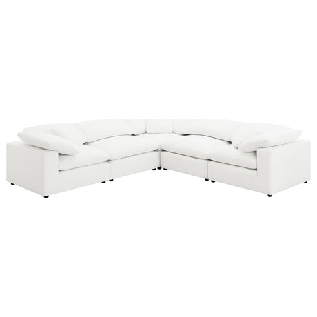 Raleigh Ivory 5-Piece Boucle Upholstered Modular Sectional from Coaster - Luna Furniture