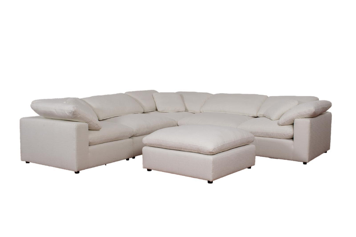 Raleigh Ivory 6-Piece Boucle Upholstered Modular Sectional Sofa from Coaster - Luna Furniture