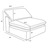 Raleigh Gray Boucle Upholstered Armless Chair from Coaster - Luna Furniture