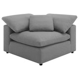Raleigh Gray Boucle Upholstered Corner Chair from Coaster - Luna Furniture