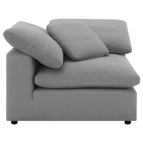 Raleigh Gray Boucle Upholstered Corner Chair from Coaster - Luna Furniture