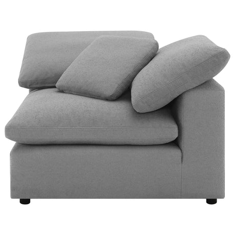 Raleigh Gray Boucle Upholstered Corner Chair from Coaster - Luna Furniture
