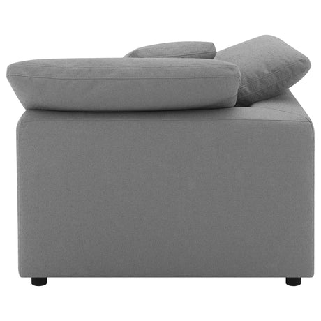 Raleigh Gray Boucle Upholstered Corner Chair from Coaster - Luna Furniture