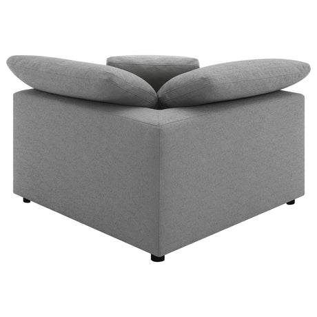 Raleigh Gray Boucle Upholstered Corner Chair from Coaster - Luna Furniture