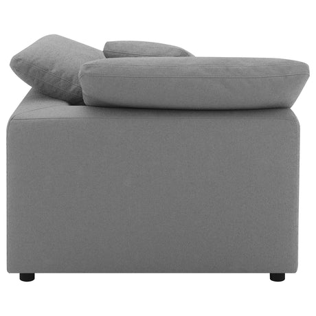 Raleigh Gray Boucle Upholstered Corner Chair from Coaster - Luna Furniture