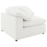 Raleigh Ivory Boucle Upholstered Corner Chair from Coaster - Luna Furniture