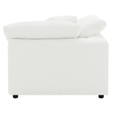 Raleigh Ivory Boucle Upholstered Corner Chair from Coaster - Luna Furniture