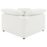Raleigh Ivory Boucle Upholstered Corner Chair from Coaster - Luna Furniture