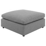 Raleigh Gray Boucle Upholstered Ottoman from Coaster - Luna Furniture