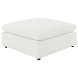 Raleigh Ivory Boucle Upholstered Ottoman from Coaster - Luna Furniture