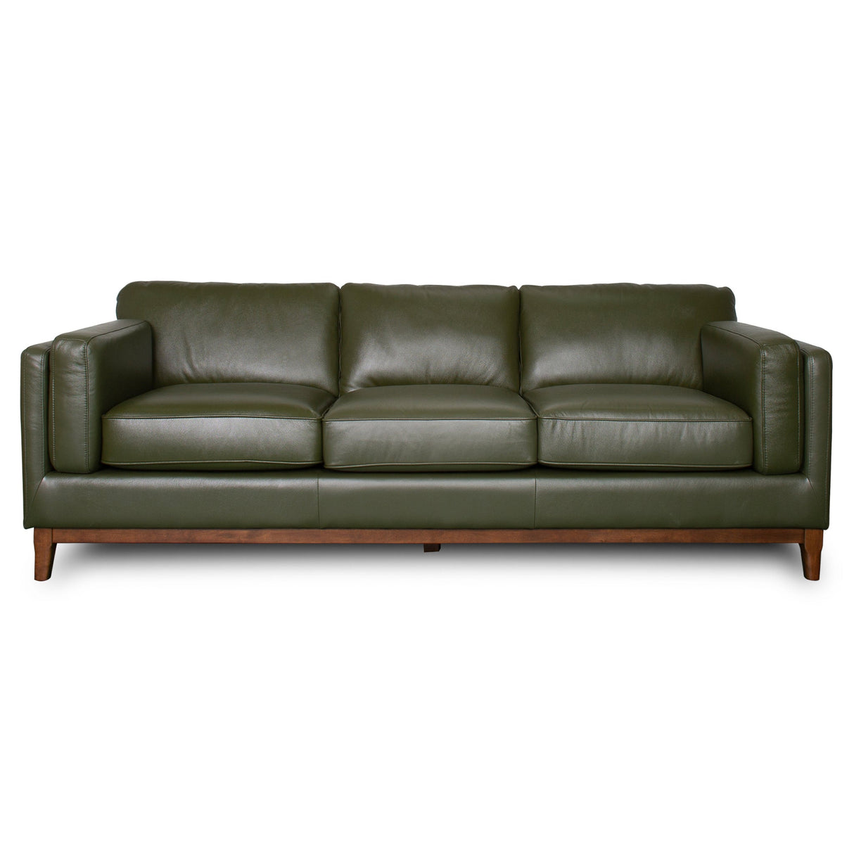 Raleigh Forest Green Top Grain Leather Sofa from Midinmod - Luna Furniture
