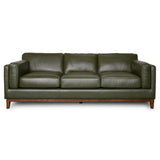 Raleigh Forest Green Top Grain Leather Sofa from Midinmod - Luna Furniture