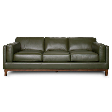 Raleigh Forest Green Top Grain Leather Sofa from Midinmod - Luna Furniture