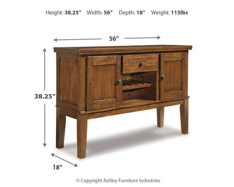 Ralene Dining Table and 4 Chairs and Bench with Storage in Medium Brown from Ashley - Luna Furniture