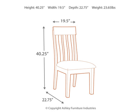 Ralene Dining Table and 6 Chairs in Medium Brown from Ashley Furniture - Luna Furniture