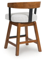 Ralene Medium Brown Counter Height Barstool (Set of 2), Set of 2 from Ashley - Luna Furniture