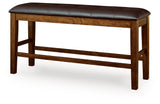 Ralene Medium Brown Counter Height Dining Bench from Ashley - Luna Furniture