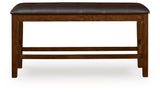 Ralene Medium Brown Counter Height Dining Bench from Ashley - Luna Furniture