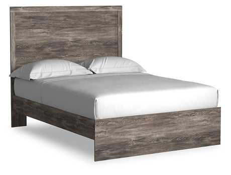 Ralinksi Full Panel Bed with Mirrored Dresser, Chest and Nightstand in Gray from Ashley - Luna Furniture