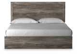Ralinksi King Panel Bed with 2 Nightstands in Gray from Ashley - Luna Furniture