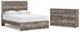 Ralinksi Queen Panel Bed with Dresser in Gray from Ashley - Luna Furniture