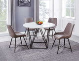 Ramona 5 Piece Marble Top Set(Table & 4 Side Chairs) from Steve Silver - Luna Furniture
