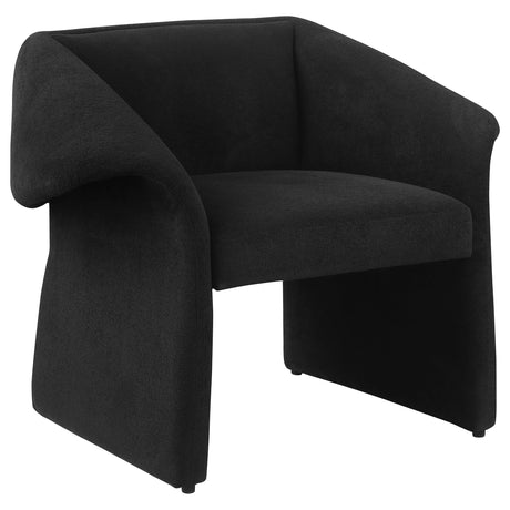 Ramsey Black Upholstered Sloped Arm Accent Chair from Coaster - Luna Furniture