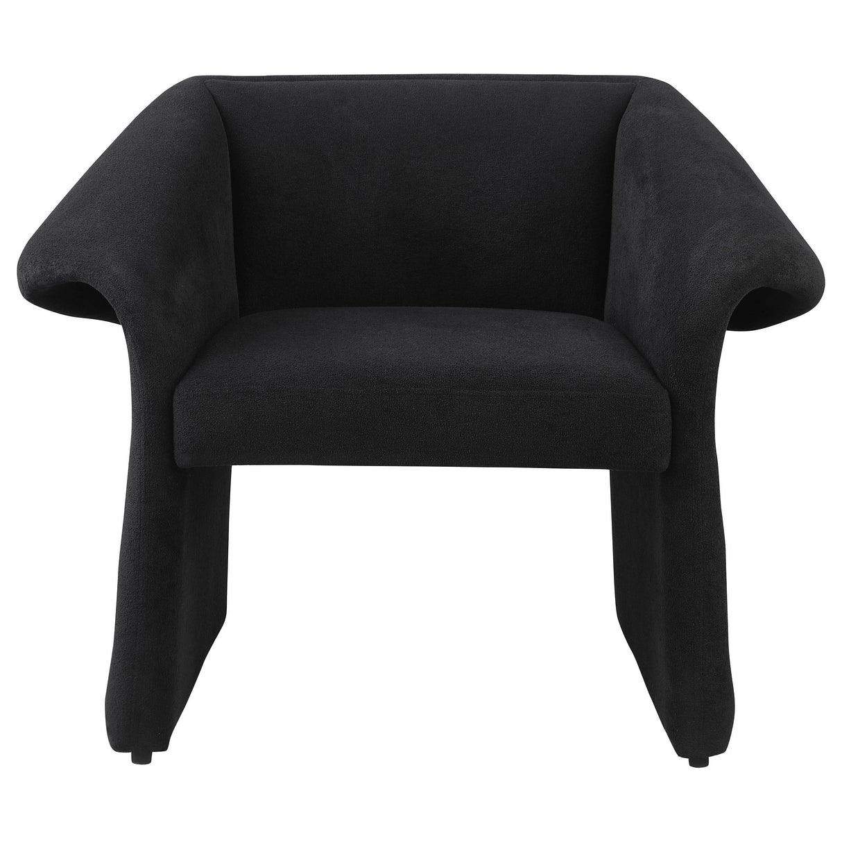Ramsey Black Upholstered Sloped Arm Accent Chair from Coaster - Luna Furniture