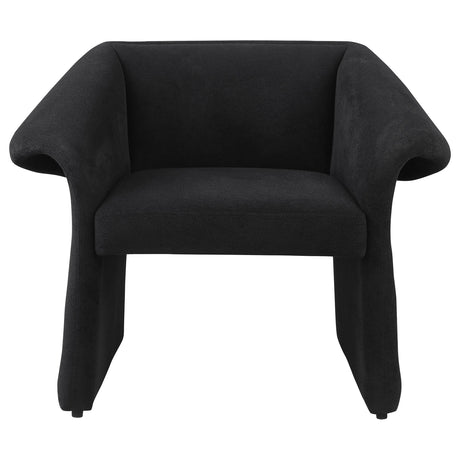 Ramsey Black Upholstered Sloped Arm Accent Chair from Coaster - Luna Furniture