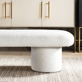 Randolph Ivory Boucle Bench from Midinmod - Luna Furniture