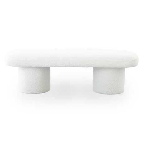 Randolph Ivory Boucle Bench from Midinmod - Luna Furniture