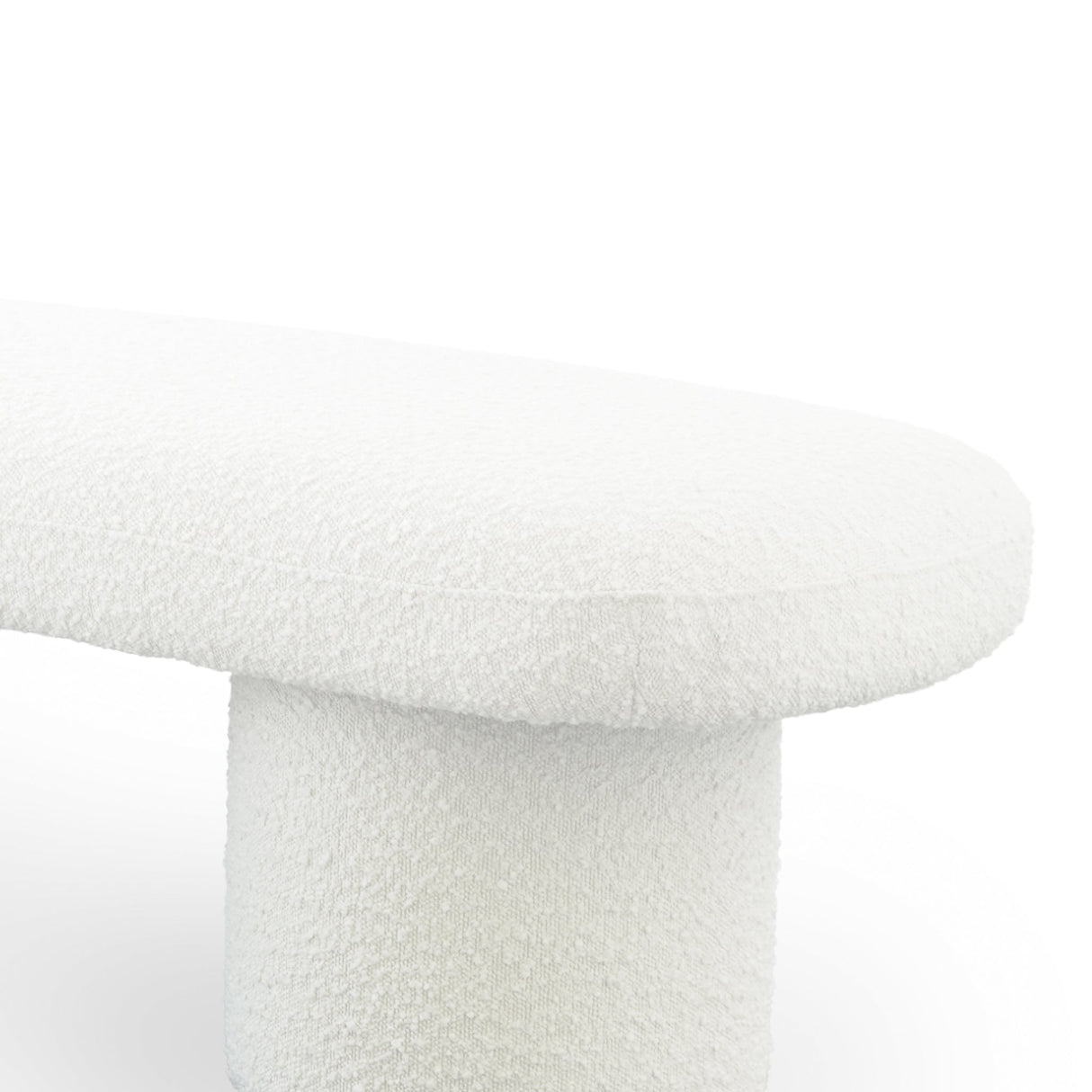 Randolph Ivory Boucle Bench from Midinmod - Luna Furniture