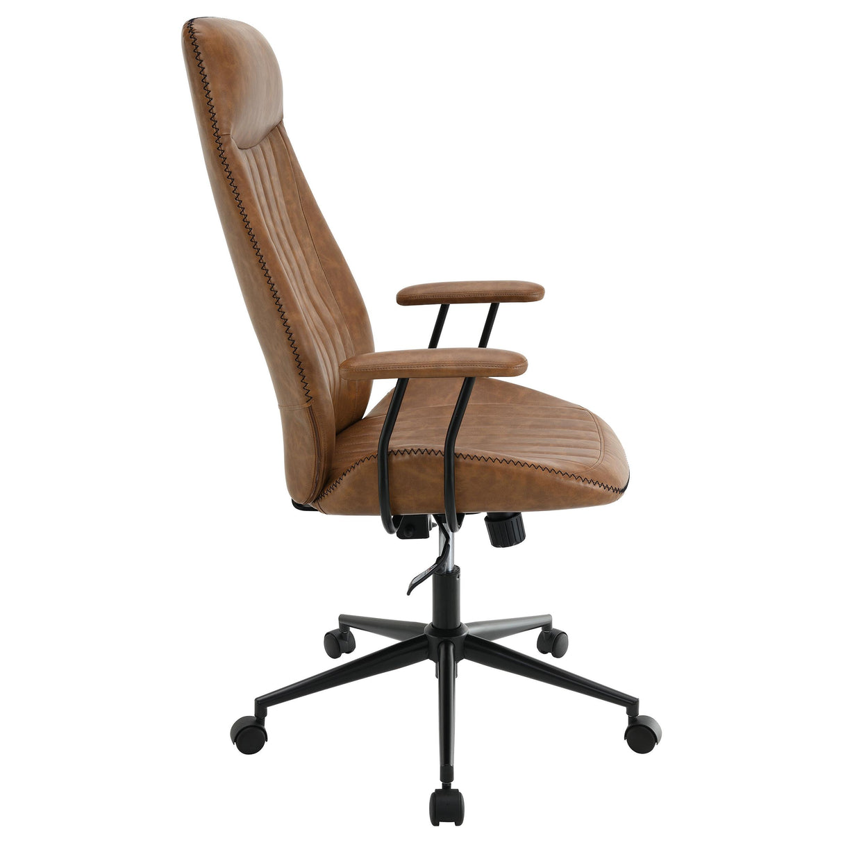 Ranger Brown Upholstered Adjustable Home Office Desk Chair from Coaster - Luna Furniture