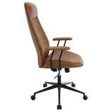 Ranger Brown Upholstered Adjustable Home Office Desk Chair from Coaster - Luna Furniture