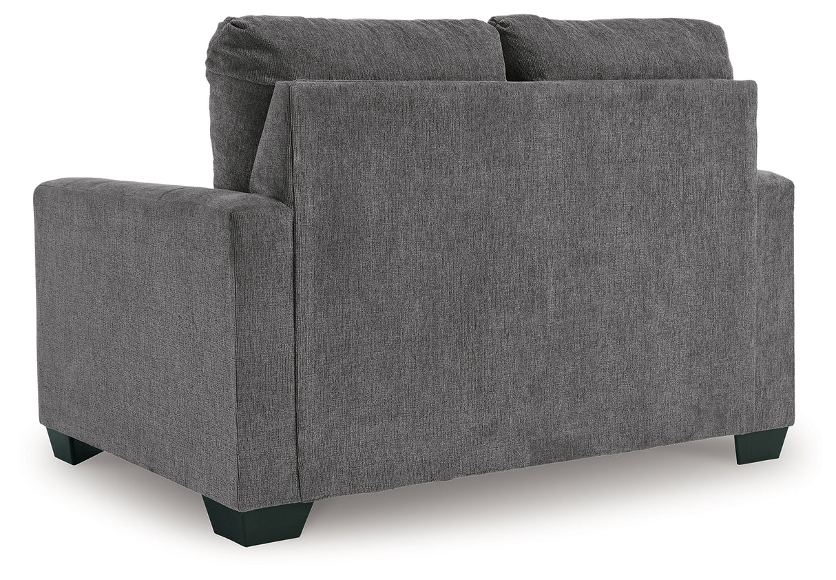 Rannis Pewter Twin Sofa Sleeper and Recliner from Ashley - Luna Furniture