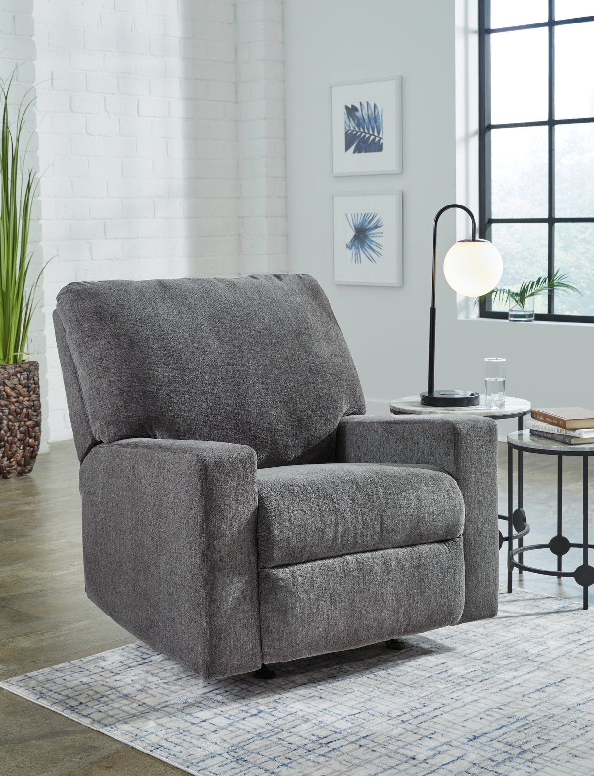 Rannis Pewter Twin Sofa Sleeper and Recliner from Ashley - Luna Furniture