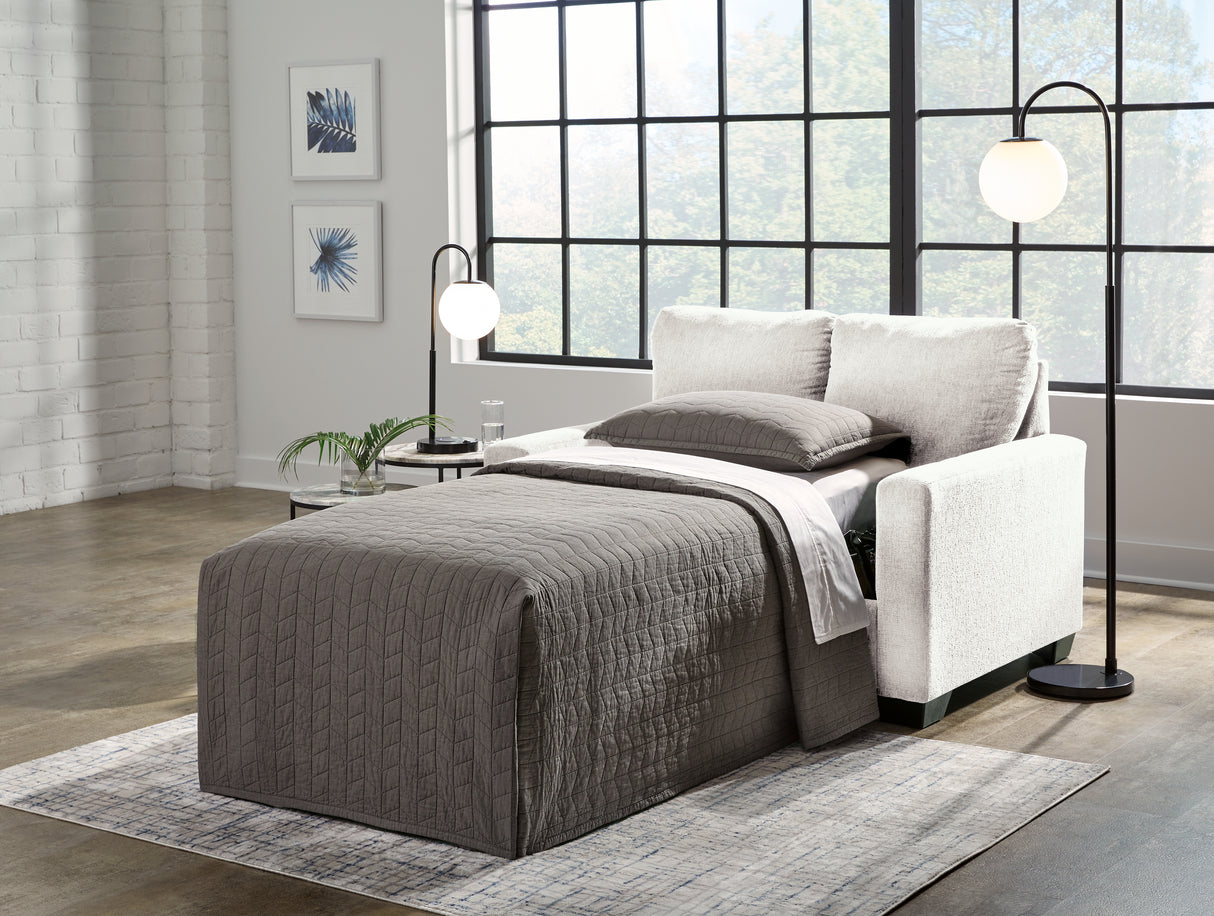 Rannis Snow Twin Sofa Sleeper and Recliner from Ashley - Luna Furniture