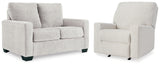 Rannis Snow Twin Sofa Sleeper and Recliner from Ashley - Luna Furniture