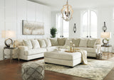 Rawcliffe 3-Piece Sectional with Ottoman in Parchment from Ashley Furniture - Luna Furniture