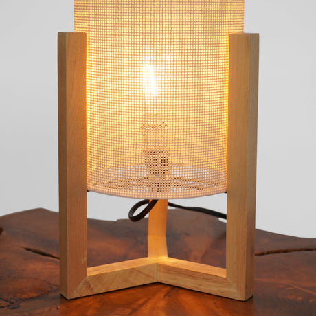 Rayna Table Lamp Oak and Natural from Ashcroft Furniture - Luna Furniture