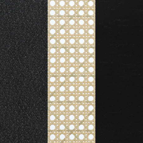 Rayo Black Rattan Cane Back Accent Chair with Padded Seat from Coaster - Luna Furniture