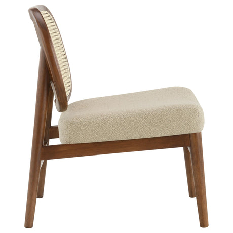 Rayo Camel Rattan Cane Back Accent Chair with Padded Seat from Coaster - Luna Furniture