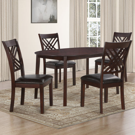 Adrian Espresso 60″ Oval Dining Table from Steve Silver - Luna Furniture
