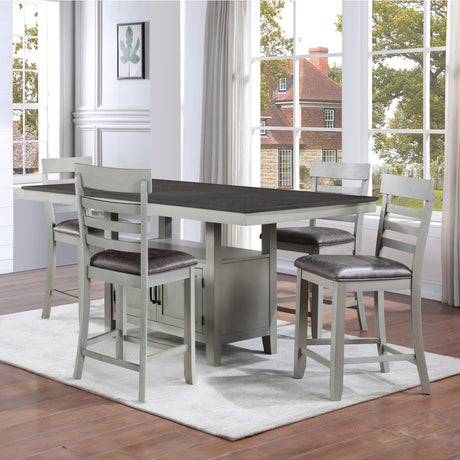 Hyland 5-Piece Counter Dining Set(Counter Table & 4 Counter Chairs) from Steve Silver - Luna Furniture