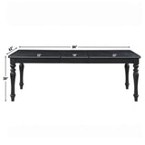 Odessa Black 66-84" Dining Table with 18" Leaf from Steve Silver - Luna Furniture