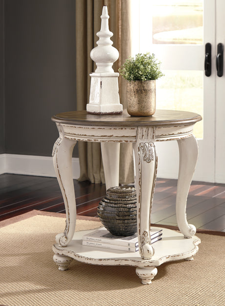 Realyn 2 End Tables in White/Brown from Ashley - Luna Furniture